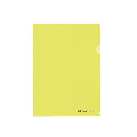 Folder transparente color amarillo set x 10 unidades