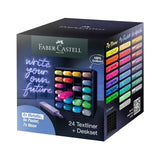Resaltadores Textliner 46 x 24 colores (8 metálicos, 9 pastel, 7 neón) + Organizador