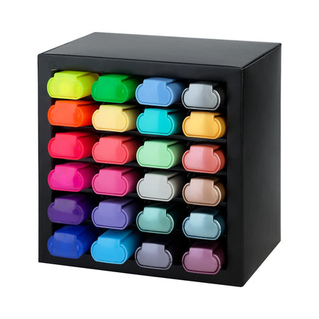 Resaltadores Textliner 46 x 24 colores (8 metálicos, 9 pastel, 7 neón) + Organizador
