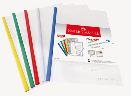 Cover File CF300 A4 con sujetador de documentos, set x 5 colores
