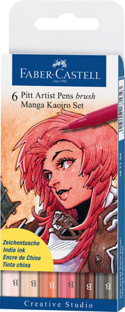 6 Rotuladores Pitt Artist Pen, Manga Kaoiro Creative Studio