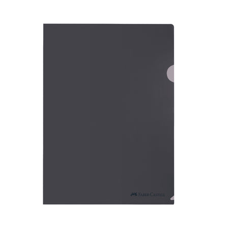 Folder transparente color gris oscuro set x 10
