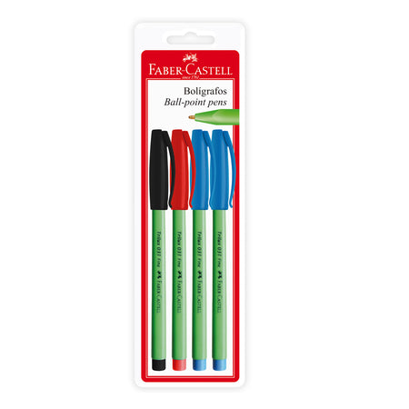 Lapicero Trilux 031 F, 2 azules, 1 rojo y 1 negro