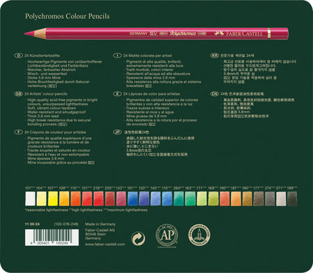 24 Lápices de Color Polychromos en estuche de metal