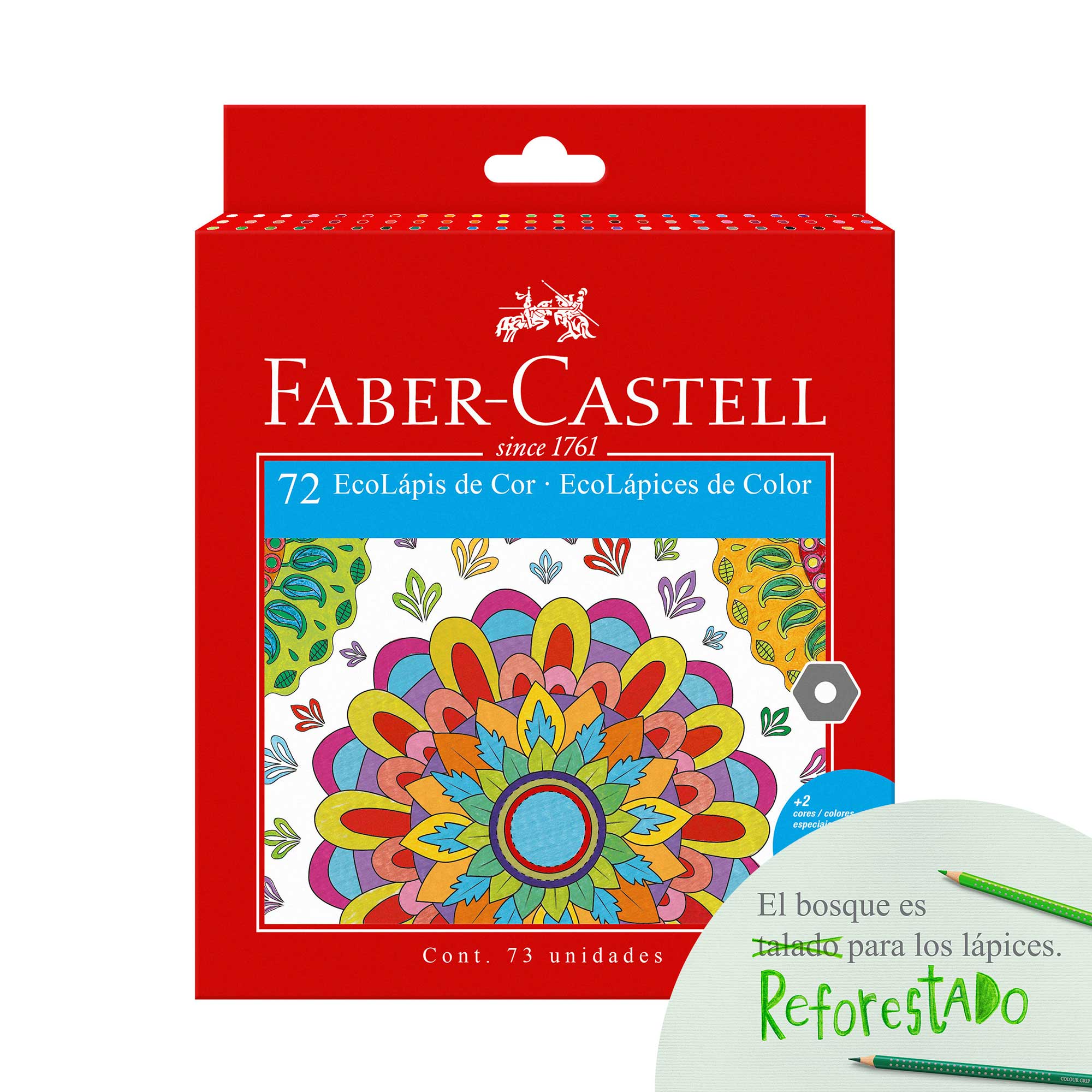 Caja 72 Lápices Ecolápices de Color Faber-Castell