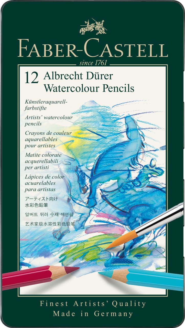 12 Lápices de color acuarelables Albrecht Dürer - Estuche de metal