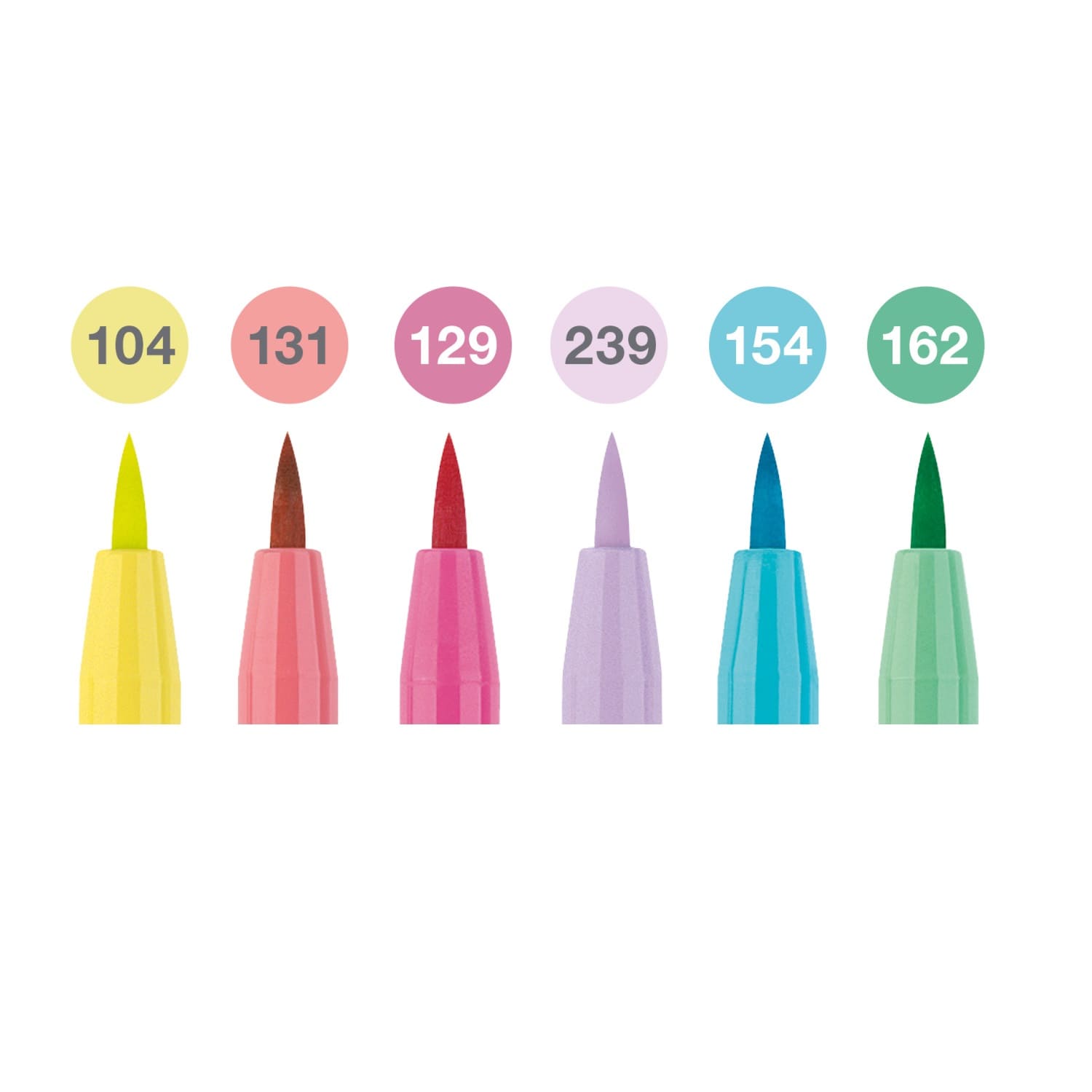 6 rotuladores Pitt Artist Pen Brush, pastel