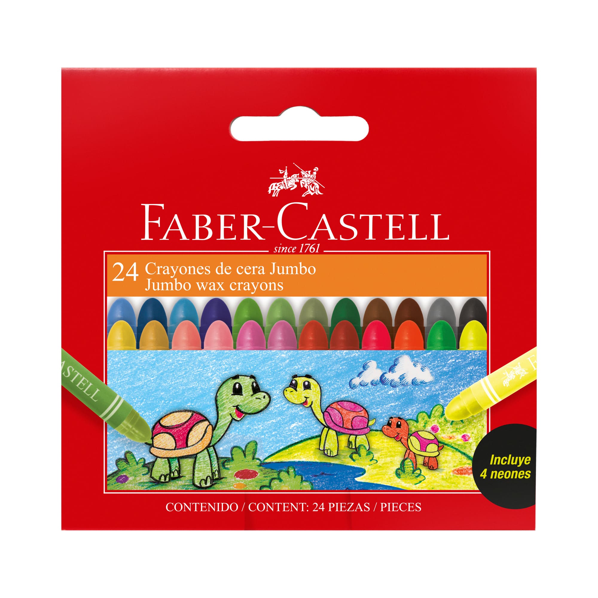 Crayones de cera Jumbo estuche x24