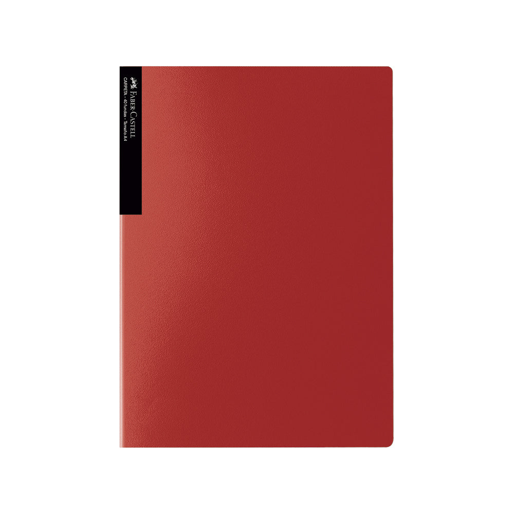 Carpeta A4 con 40 fundas rojo