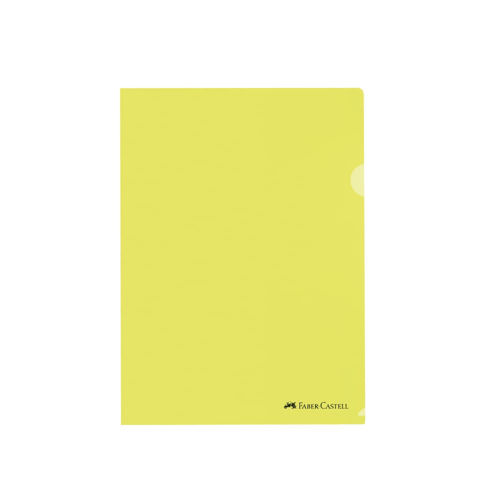 Folder transparente color amarillo set x 10 unidades