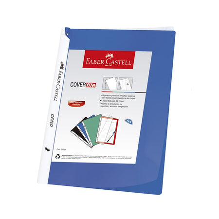 Sujetador de documentos Cover File azul para 30 hojas
