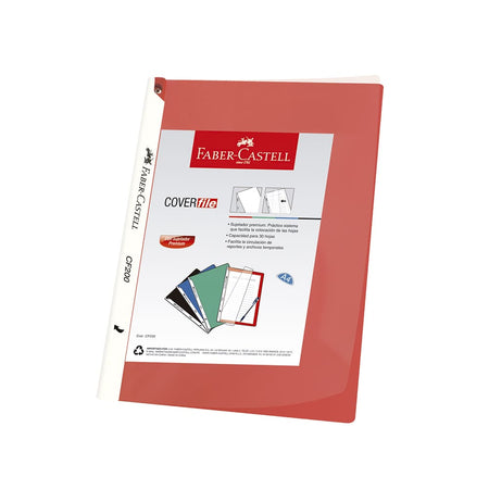 Sujetador de documentos Cover File rojo para 30 hojas