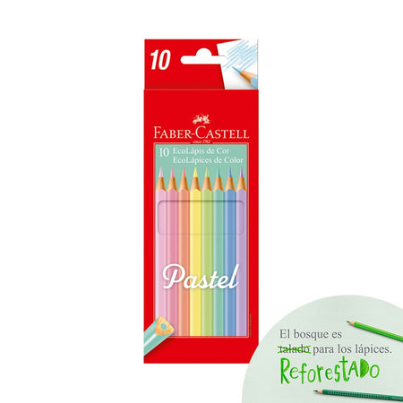 10 EcoLápices color pastel
