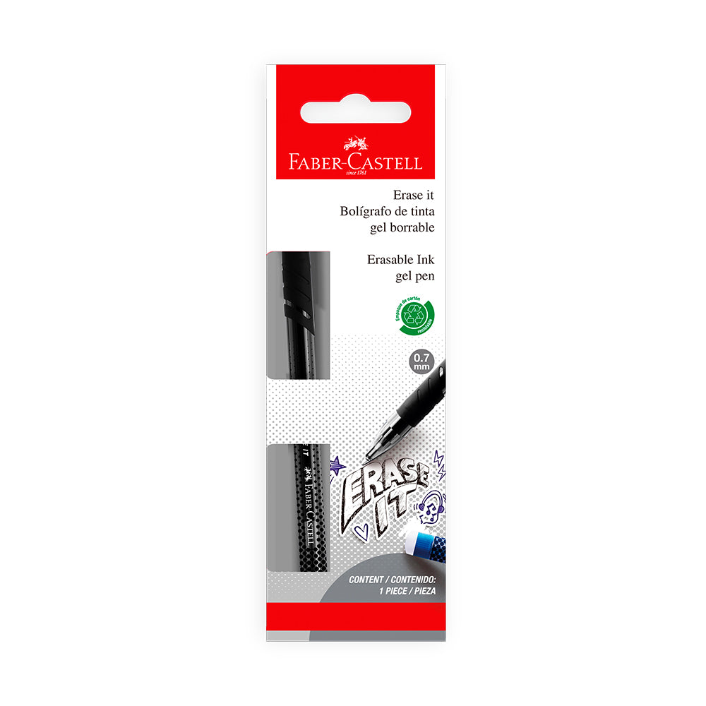 Lapicero borrable Erase it co-inyectado negro