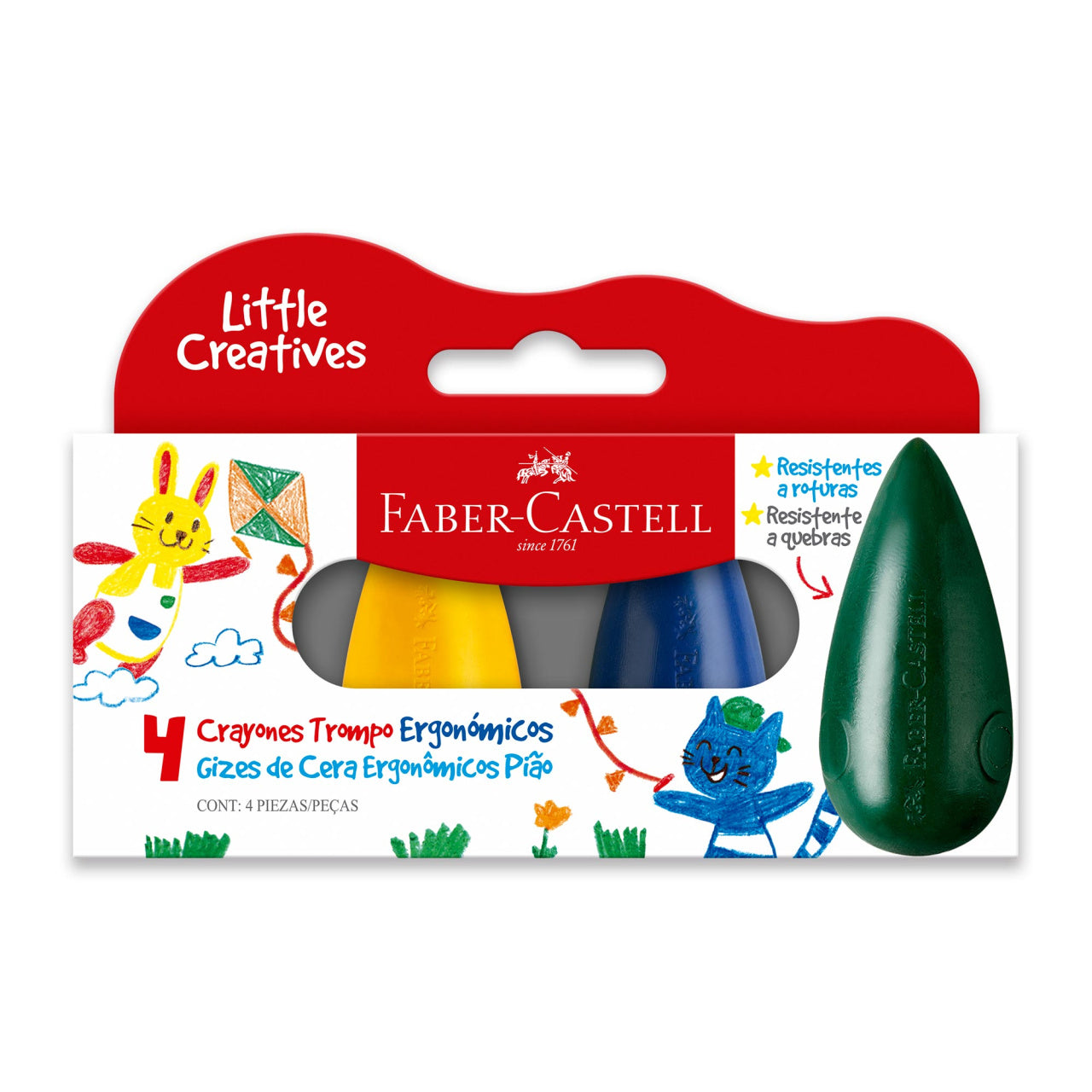 Crayones Trompo Ergonómicos x 4 - Little Creatives