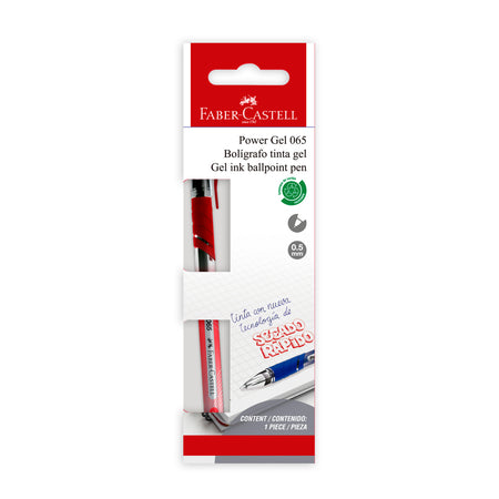 Bolígrafo Power Gel 065 co-inyectado rojo blíster de cartón