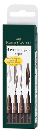 4 Rotuladores Pitt Artist Pen, sepia oscuro