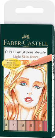 6 rotuladores Pitt Artist Pen Brush, tonos piel