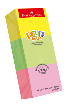 Nota adhesiva Easy Notes 960 hojas colores neón