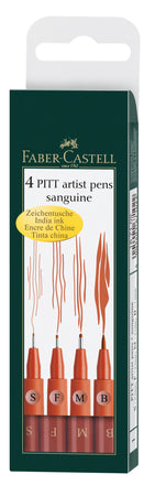4 rotuladores Pitt Artist Pen, sanguina