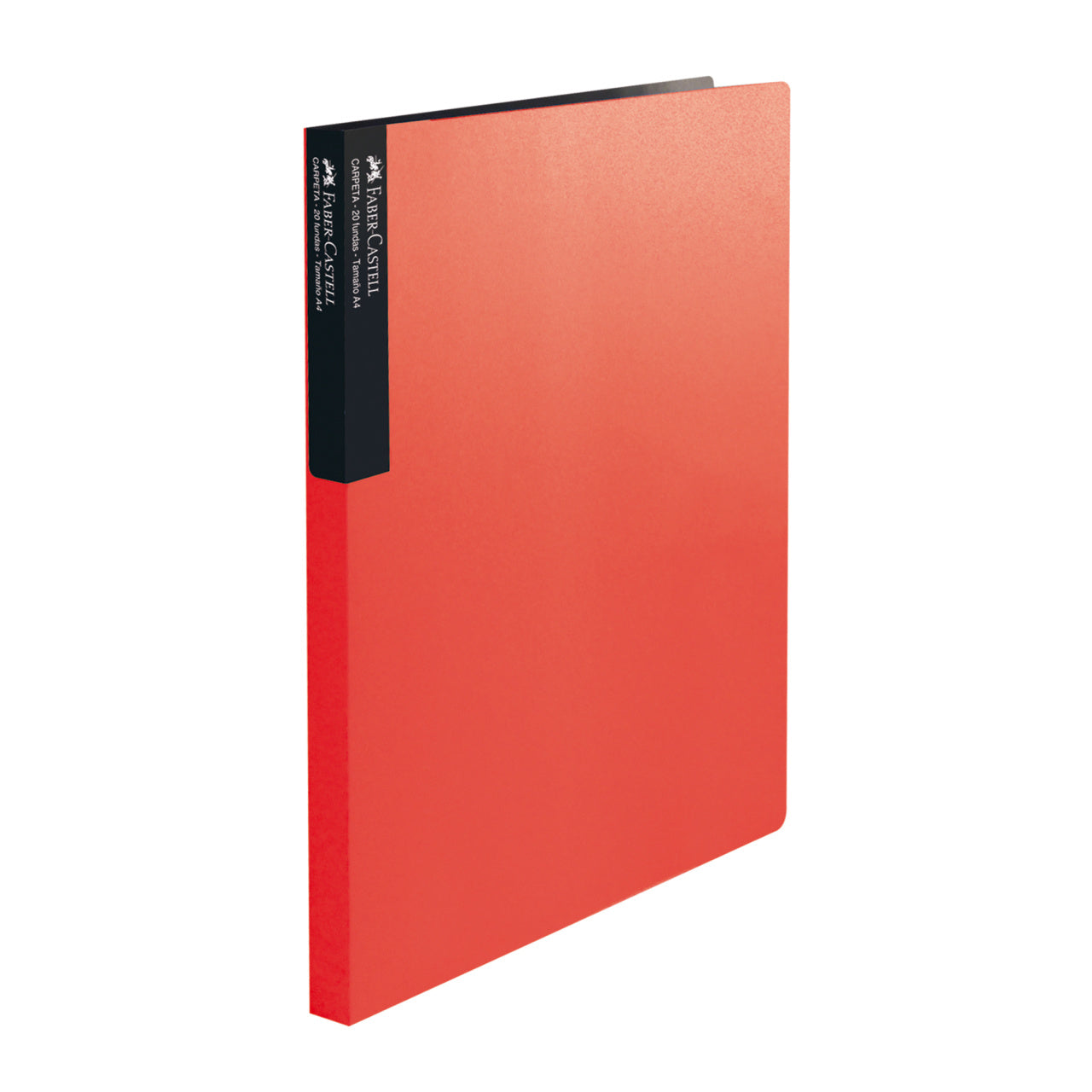 Carpeta A4 con 20 fundas rojo