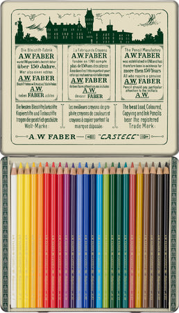Material Bellas Artes - Pintura - Estuche de Lápices color POLYCHROMO,  Faber Castell (24 colores)