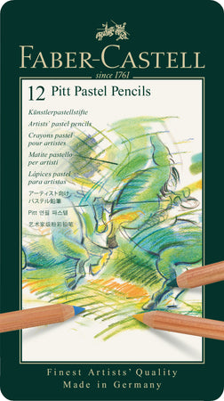 12 Lápices Pitt Pastel en estuche de metal