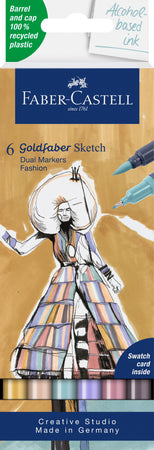 6 Goldfaber Sketch Dual Markers Fashion | Doble punta
