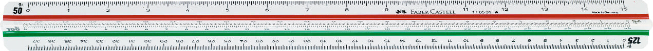 Escala de reducción triangular 853HP/A, triangular, 30 cm