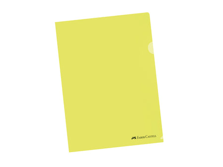 Folder transparente color amarillo set x 10