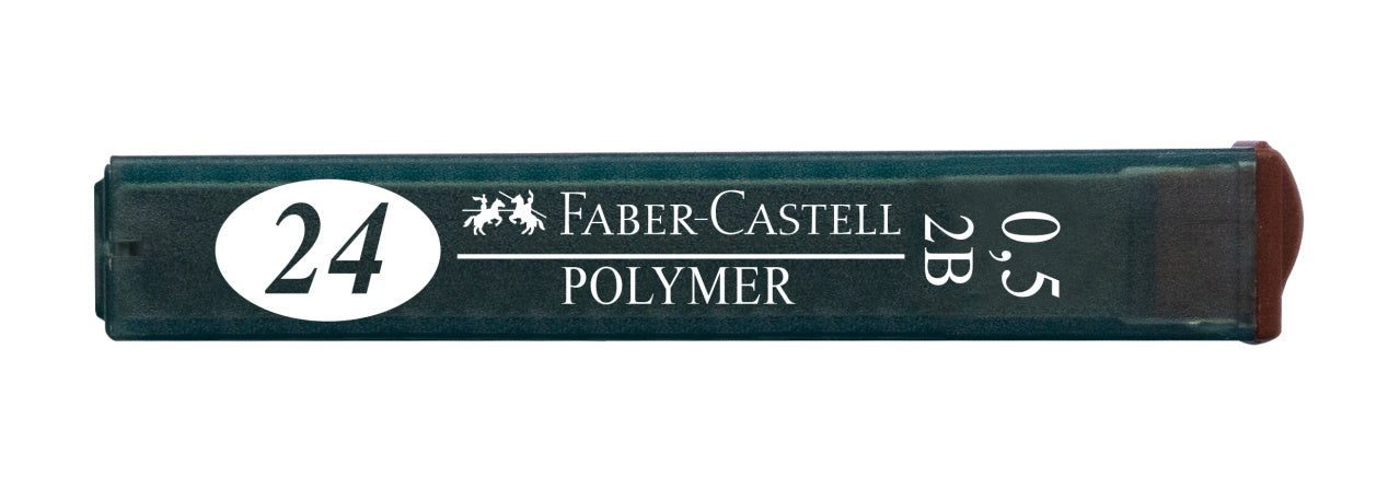 Mina d/graf. Polymer 0.5 mm 2B x 24 – Faber-Castell Perú