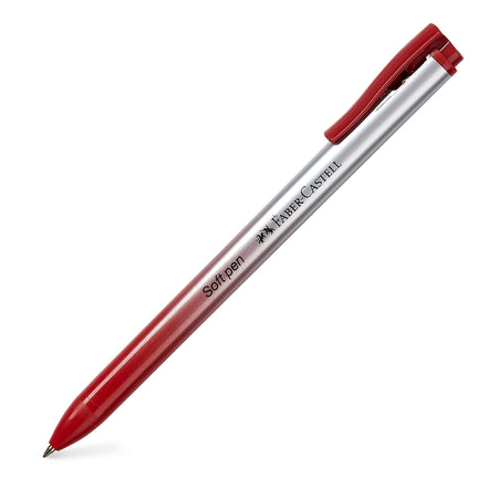 Bolígrafo retráctil Soft pen rojo