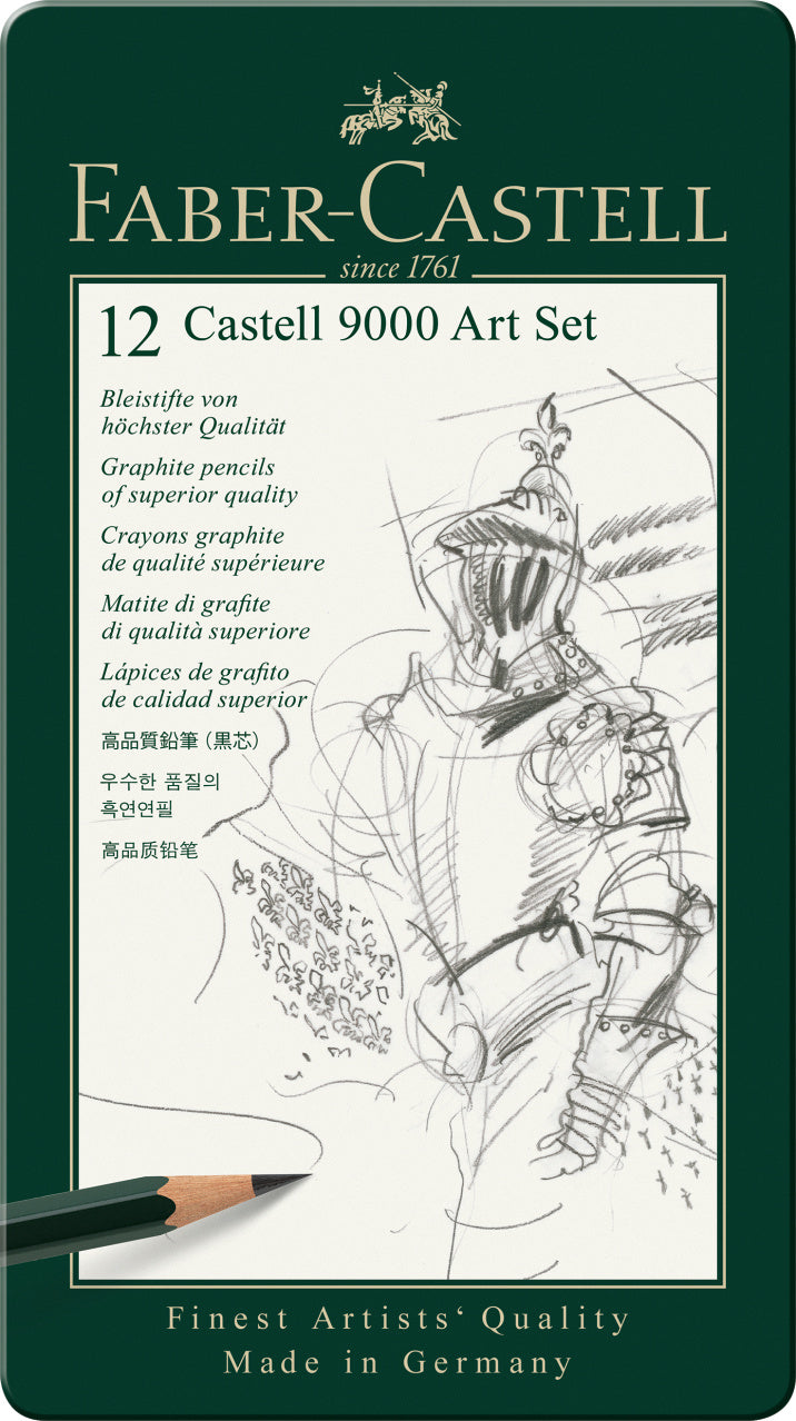 Juego de Dibujo con 12 lápices Castell 9000, 8B-2H