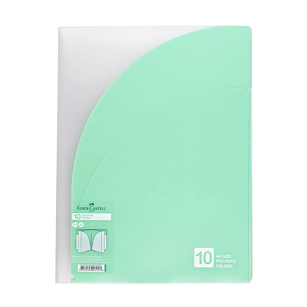 Folder A4 10 bolsillos verde