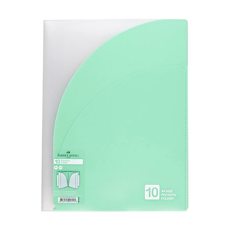 Folder A4 10 bolsillos verde