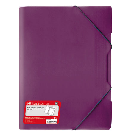 Porta documentos A4 con 5 bolsillos violeta