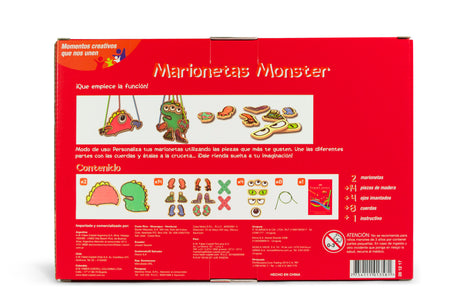 Set Marionetas Monster para motricidad fina y juego de roles