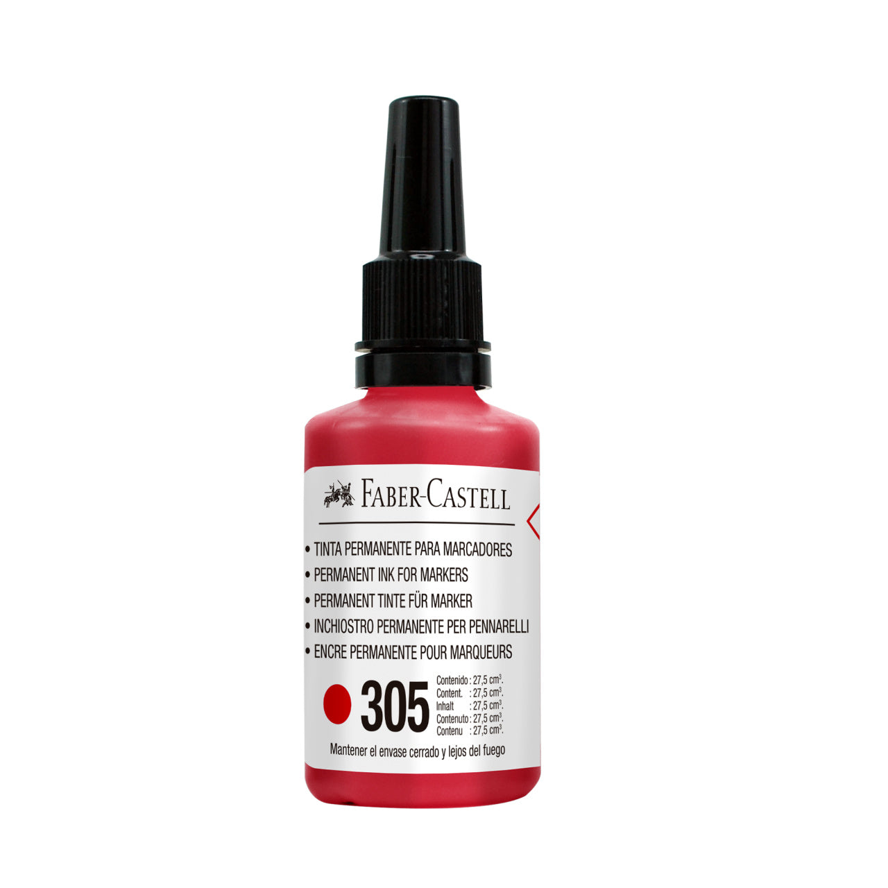 Tinta permanente 305 frasco x 27.5 ml rojo