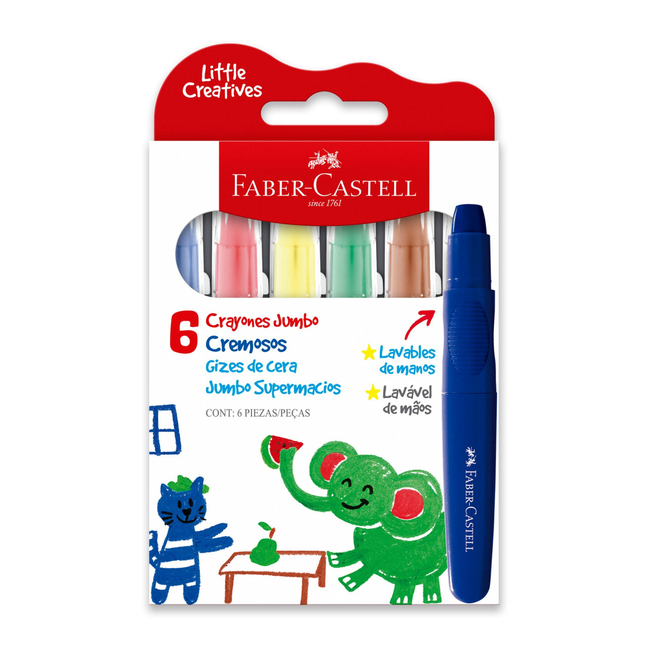 Crayones Jumbo Cremosos x 6 - Little Creatives