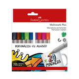 Marcador permanente Multimark Plus x 20 colores en empaque de cartón