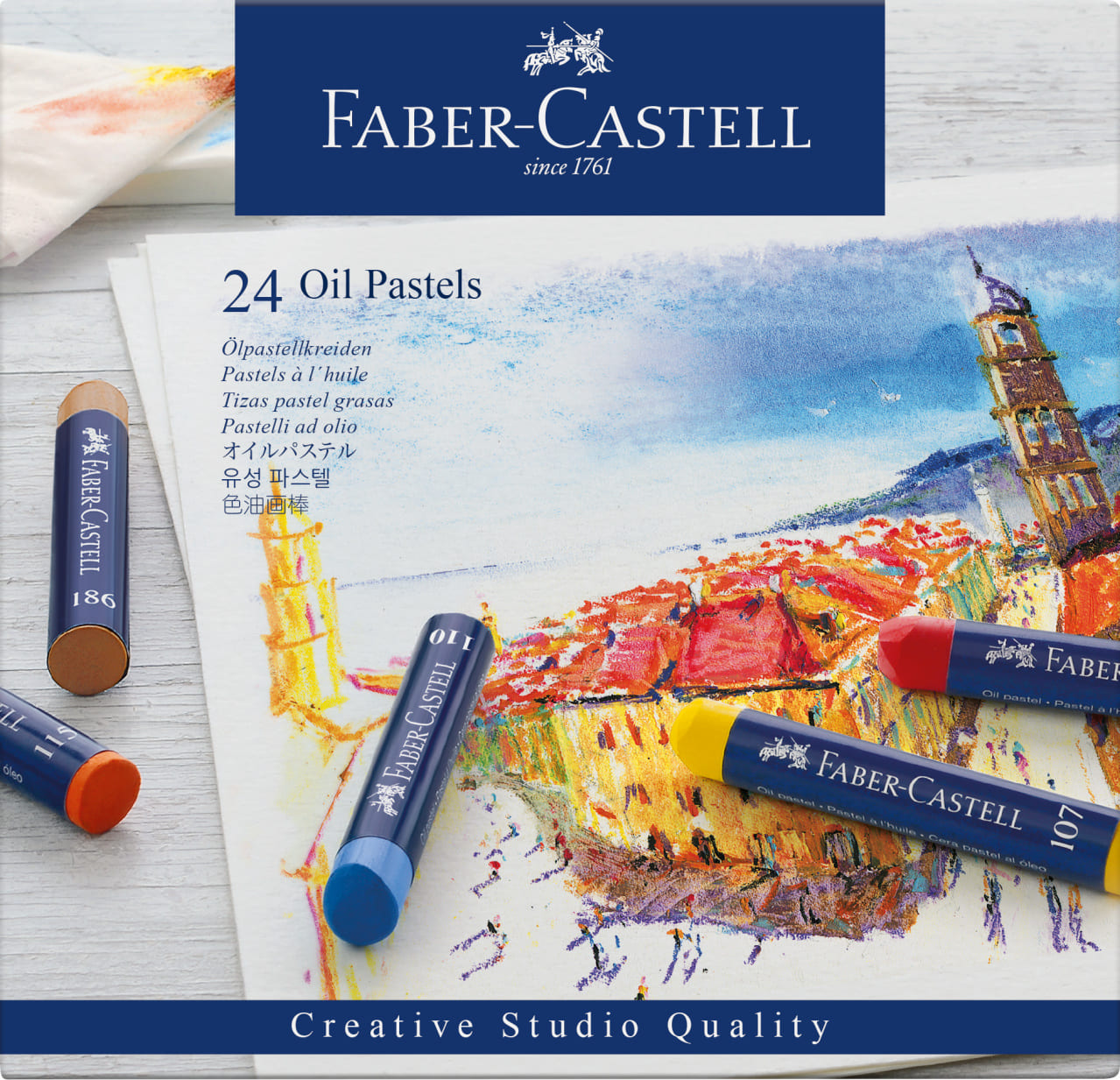 24 Óleos Pastel semiprofesionales Creative Studio