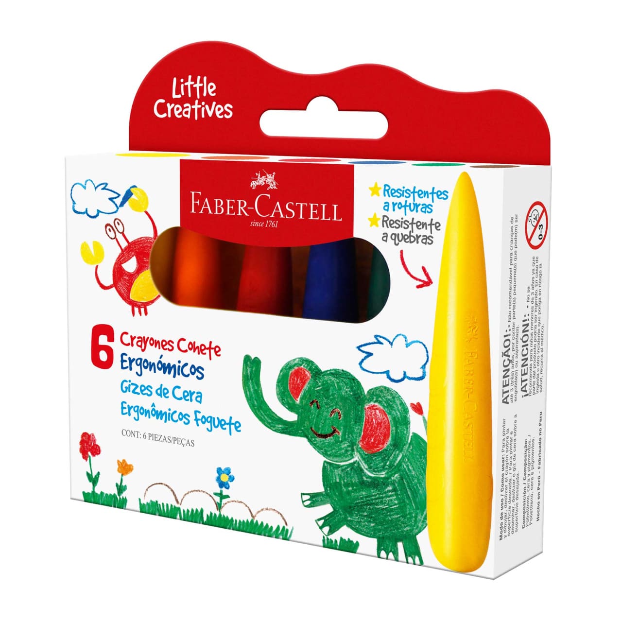 Crayones Cohete Ergonómicos x 6 - Little Creatives